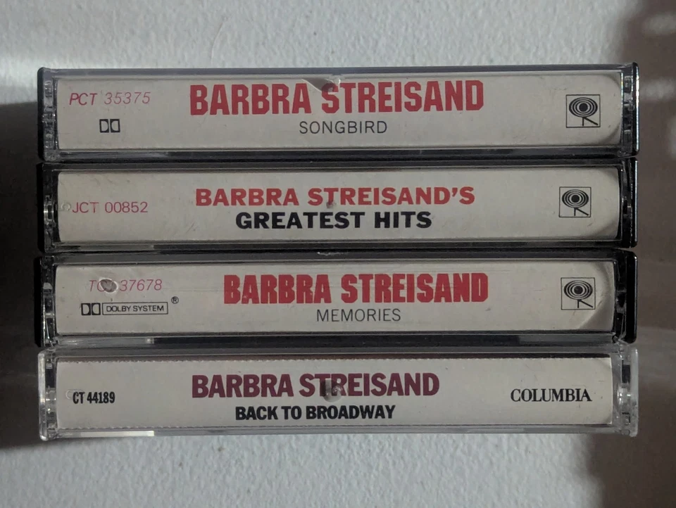 BARBARA STREISAND Cassette Tape Lot/4 Songbird Greatest Hits Back To Broadway Foto 1 de 4