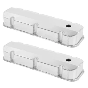 [2pcs Aluminum Polished Valve Covers GH‑4412 Car Accessories For Big Block BBC - Picture 1 of 12