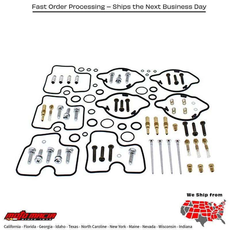 KIT DE RECONSTRUÇÃO DE CARBURADOR DE BICICLETA ALL BALLS Honda VF750C Magna 1994-2003 Honda VF750CD - Imagem 1 de 1