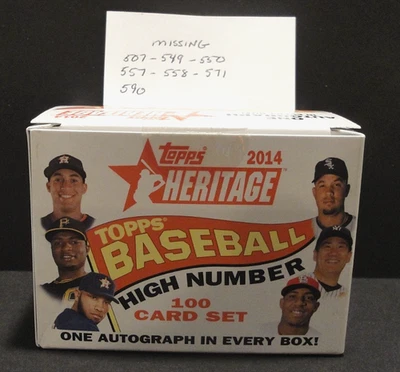 2014 Topps Heritage High Numbers Baseball Partial set 93 cards-7 Missing - Image 1 of 4