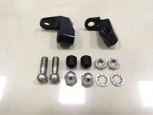 Black Front Turn Signal Mounts For Harley Softail Dyna Street Fat Bob FXDF FXDB - Bild 1 von 8