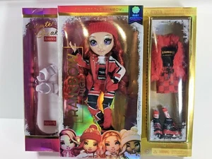 Rainbow High Winter Break Ruby Anderson Fashion Doll 2 Outfits Skates Snowboard - Picture 1 of 6