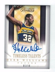 HERB WILLIAMS 2013-14 Timeless Treasures GOLD AUTO #1/10 = ebay 1/1 Talents RARE