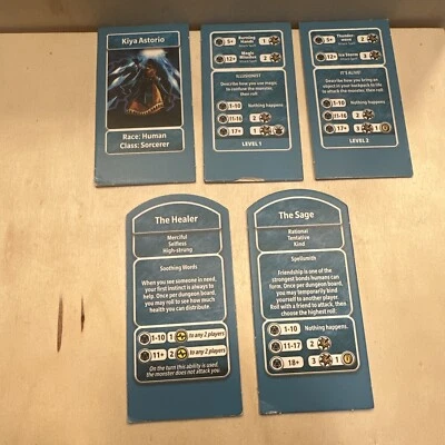 Dungeons & Dragons ADVENTURE BEGINS Game, Replacement 5 x Blue HERO TILES - Image 1 of 4