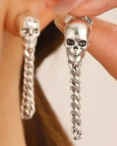 Skull chain ear jackets - Picture 1 of 2