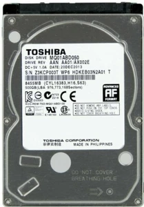 Disque Dur TOSHIBA MQ01ABD050 500GB 5.4K 8MB SATA II 2.5'' - Photo 1/3