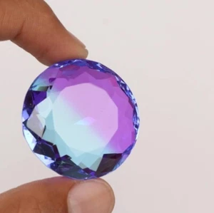 20.85 CT Looking Round Shape Bi -Multi Color  Doubet Tourmaline Loose Gemstone - Picture 1 of 4