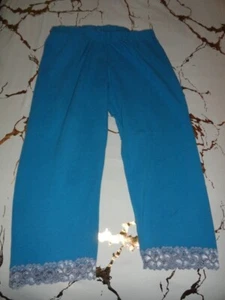 Girls Blue Knitworks Capri Length Pants - SZ XL - Picture 1 of 3