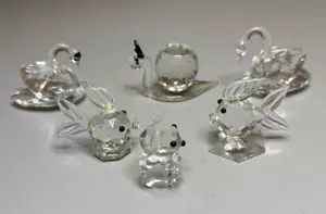 Six Vintage Beautiful Crystal Figurines made in Turkey Pre-owned - Picture 1 of 13