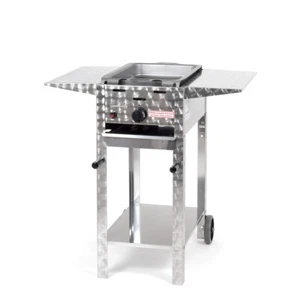 Edelstahl 1-flammig (3,65kW) fahrbar Gasgrill Gasbräter Grill BBQ P1FBAP - Bild 1 von 5