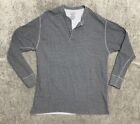 L.L. Bean Wool Blend Pullover Henley Sweater  Traditional Fit Gray Men’s XL-Tall