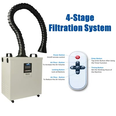 350W Fume Extractor Filter Air Purifier with 4-Stage Filtration System for DTF - Image 1 of 4
