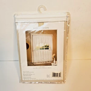 CHF Battenburg One Tailored Valance 60" W x 14" L Ecru Beige Curtain - Picture 1 of 8