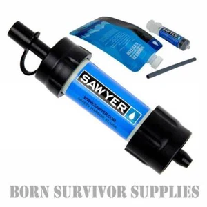 SAWYER Mini Water Filter Kit Set - Filtration Survival Purification Straw Hot