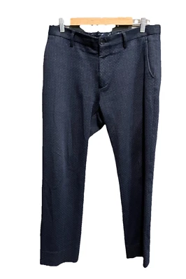 Etro Milano Comfortetro Wool Blend Navy Dotted Men's Dress Pants Size 50 - Image 1 of 4