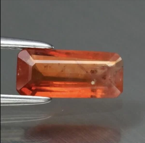 SAPPHIRE 1.06 ct Orange Octagon 9.7x4.4 mm Natural Beryllium Heated from Tanga - Imagen 1 de 24