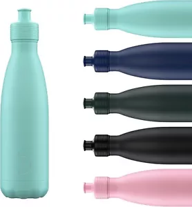 CHILLY'S 500ML SPORTS REUSABLE WATER BOTTLE - PASTEL GREEN - Picture 1 of 3