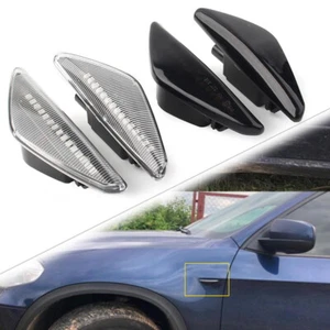 2x ABS Dynamic LED Side Marker Turn Signal Light For BMW F25 E70 E71 X3 E72 X5 6 - Picture 1 of 18