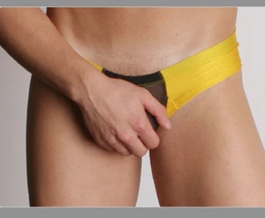 Micro Boxer Jaune + Noir transparent NEOFAN taille uni sexy Ref 1104 - Imagen 1 de 4