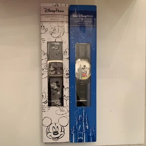 Mickey Mouse Watch Disney Parks Ltd Release Quartz & Castle Vintage Lot X 2 NIP - Picture 1 of 19
