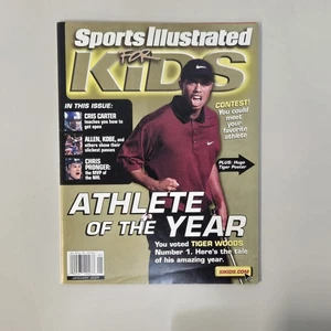 TIGER WOODS RARE 2001 NO LABEL SI FOR KIDS W CARDS GOLF MAGAZIN - Bild 1 von 6