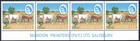 Rhodesia 1966-8 5s Mardon printing, imprint strip, SG.405, stamps UM