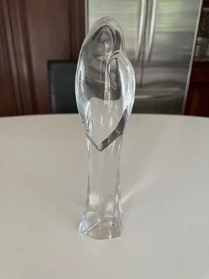 FIGURA DE COLECCIÓN VAL ST. LAMBERT CRISTAL FIRMADA MADRE MADONNA E HIJO - 10 1/2" Foto 1 de 4