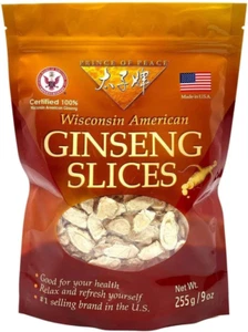 Pure Ginseng Slices 100% Wisconsin American, 9 Ounce, 255G - Picture 1 of 3