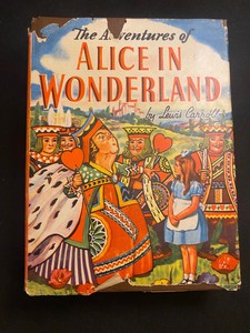1945 The Adventures of Alice in Wonderland Caroll 2140 Whitman Linda Card HC DJ