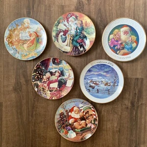 Lot of 6 Avon Annual Christmas Plates 1993 94 99 2000 01 02 Vintage Collectibles - Picture 1 of 11
