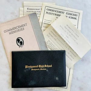 Plentywood High School Diploma y Lote Efímero De Colección Montana 1932 - Imagen 1 de 13