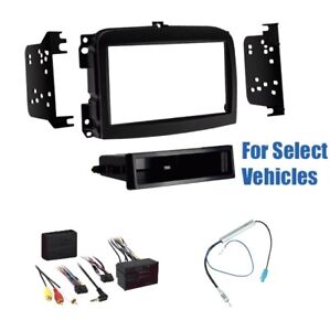 Single Din Car Stereo Radio Install Dash Wire Kit Combo for 2014-2020 Fiat 500L