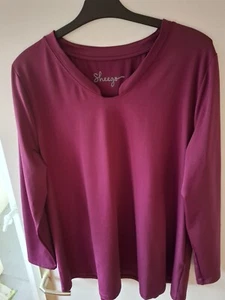 Sport Shirt , Langarm-Shirt, Damen *Sheego*, lila Gr. 48/50 - Bild 1 von 5
