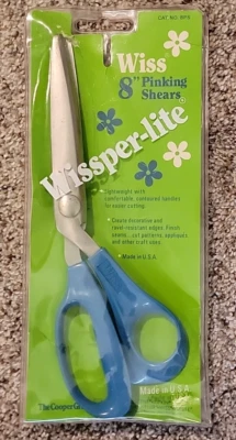 Wiss 8" Rounded Pinker Wissper-Lite Pinking Shears Zig Zag Craft Fabric Scissors - Image 1 of 4