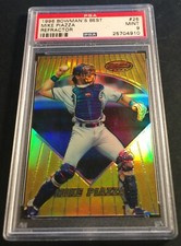 1996 MIKE PIAZZA BOWMANS BEST GOLD REFRACTOR #26 PSA 9 DODGERS HOF POP 4  (910)