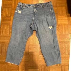 Old Navy size 26 jeans Curvy O.G. Straight distressed high rise - Picture 1 of 10
