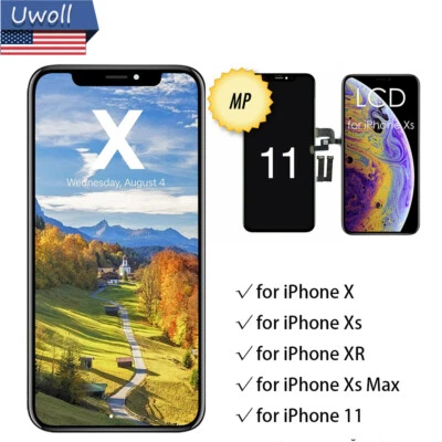 IPhone X XS XR Pro Max 11 OLED LCD Display Touch Screen Digitizer Replacement - Image 1 of 4