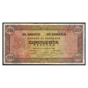 C2525# España 1938 [BLL] 50 pesetas. Estado Español (MBC) - Bild 1 von 2