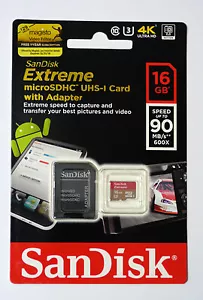 Sandisk 16G Micro Extreme U3 4K SD card for GoPro Hero 6 5 4 3 black session - Picture 1 of 3
