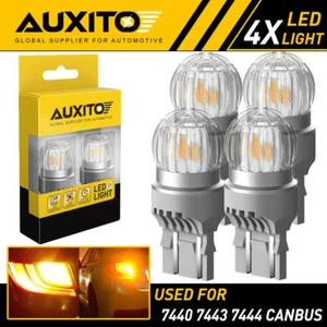 4X AUXITO 7443 7441 7440 LED Turn Signal Blinker DRL Parking Light Bulbs 6T EAW - Picture 1 of 12