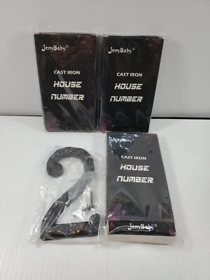 Jerry Baby Cast Iron Rustic Brown #2 Cast Iron House Number 5.5inch New Lot Of 3 - Image 1 of 4