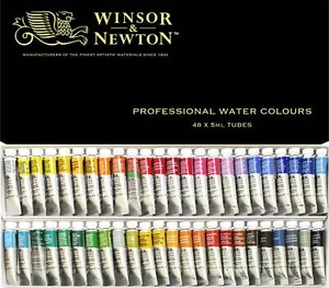 Winsor & Newton Artist's Professional Watercolor 48 Color Set 5ml - Picture 1 of 3