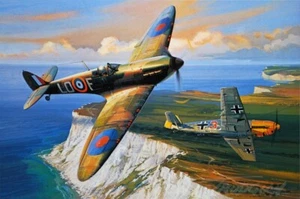 TRUDGIAN Combat Over Beachy Head 602 Squadron MkII SPITFIRE Messerschmitt Me109 - Imagen 1 de 2