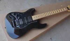 Factory Customized left hand Black Electric Guitar with floyd rose bridge - Picture 1 of 2
