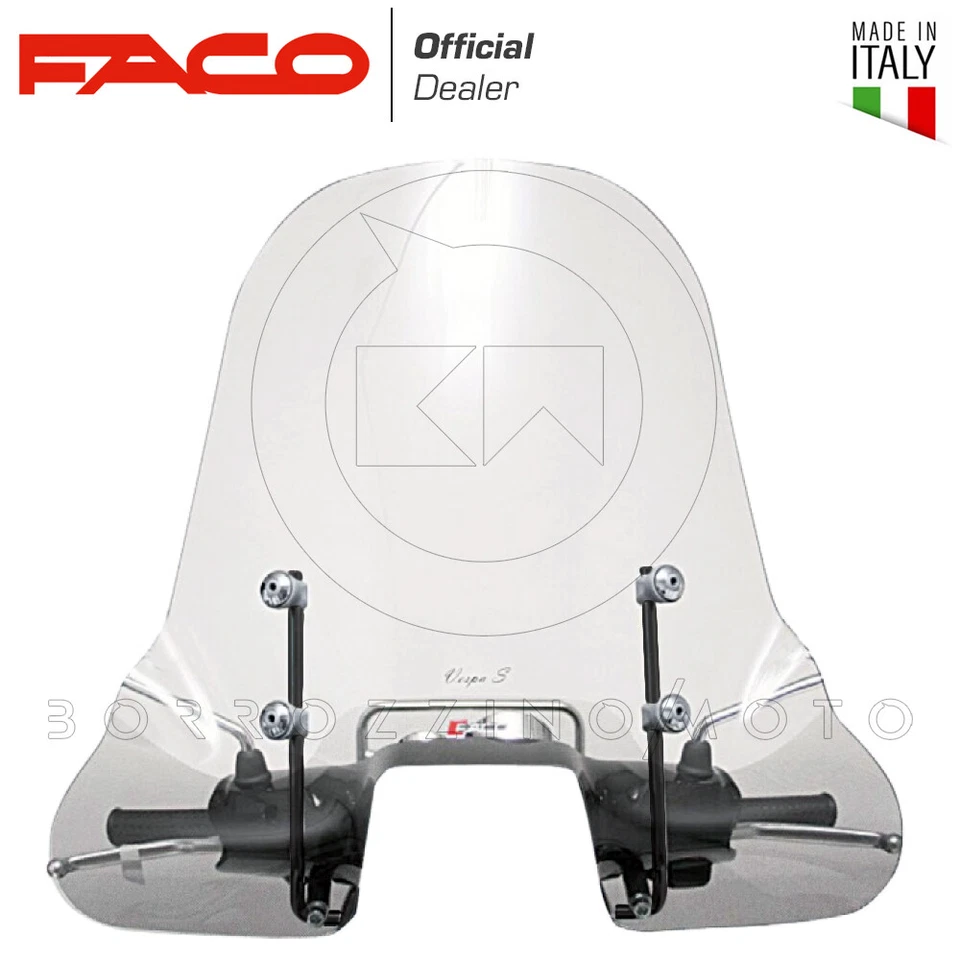 PARABREZZA PARAVENTO FACO CON STAFFE NERE 22721 PIAGGIO VESPA S 125 2007-2011 - Immagine 1 di 1