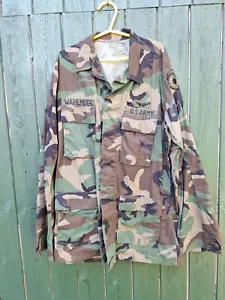 US ARMY WOODLAND BDU SHIRT - MED LONG BADGED PILOT? - Picture 1 of 5