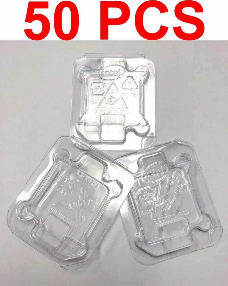 50 PCS Intel Original Clam Shell LGA1150/1151/1155/1156 CPU Protective Case - Image 1 of 1