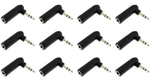 12 Pezzi Adattatore Stereo Maschio-Femmina 3,5mm Angolo Retto per Altoparlanti, Auricolari 12x - Foto 1 di 3
