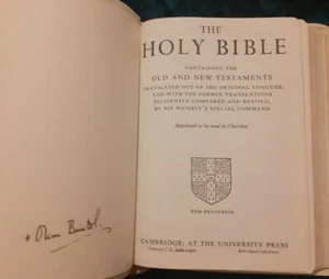 Vintage Cambridge Bible, Compact Edition With References, White Leather See pict - Picture 1 of 12