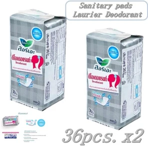 Sanitary pads Laurier Deodorant fragrance free formula For women, 36 pieces x2. - Picture 1 of 10